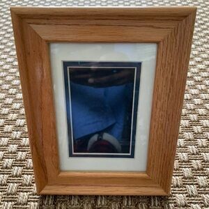 5” X 7” Solid Wood Photo Frame Lighted Natural Brown Color